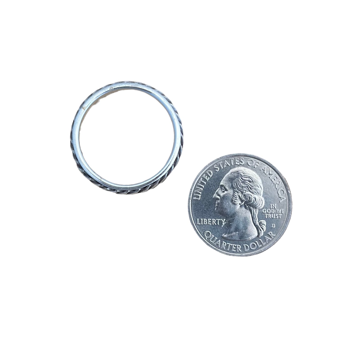 Double Curb Link Spinner Ring Sterling Silver