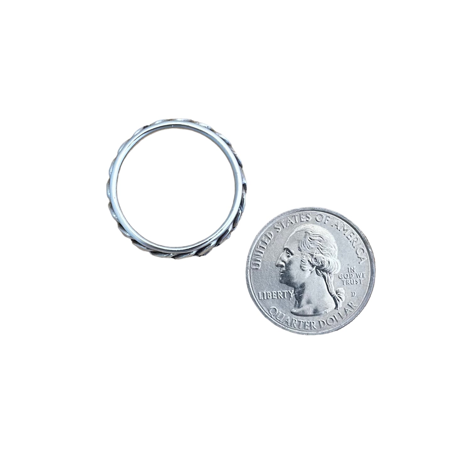 Curb Link Spinner Ring Sterling Silver