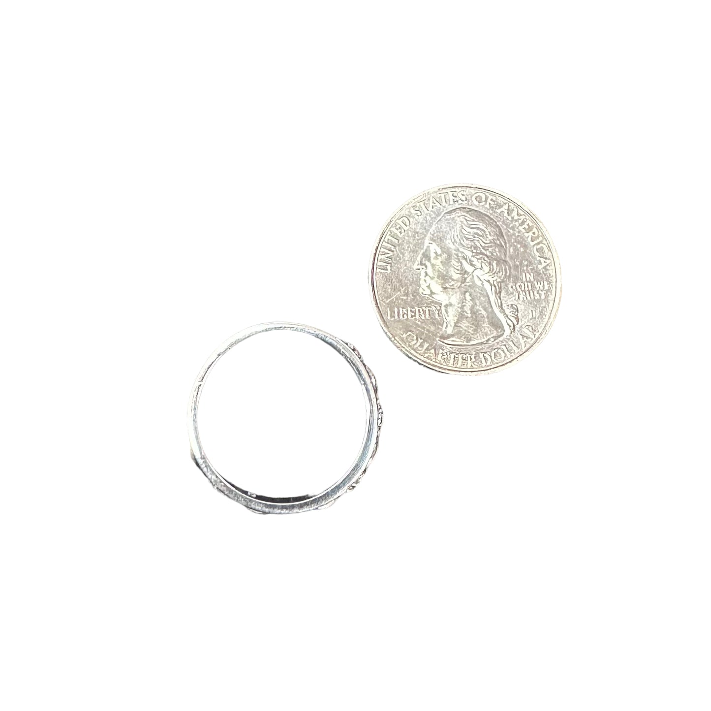 Twist Rope Design Band Ring Sterling Silver