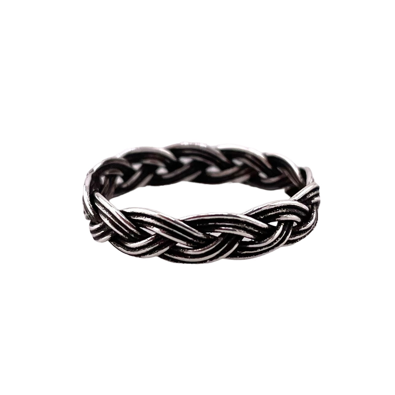 Braided Twist 5mm Band Ring Sterling Silver