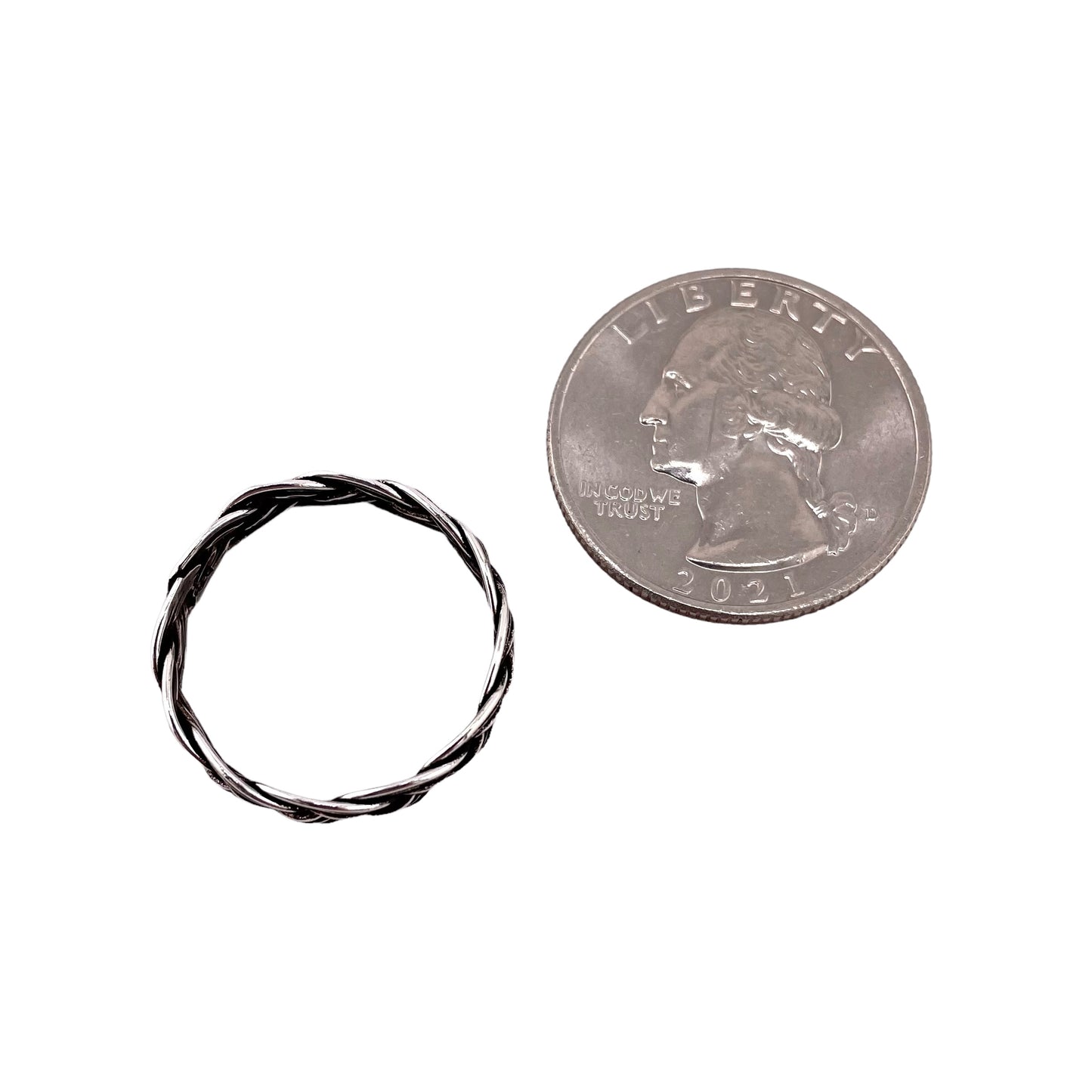Braided Twist 5mm Band Ring Sterling Silver