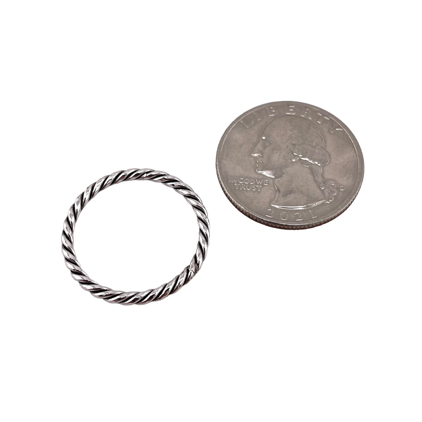 Rope 2mm Band Ring Sterling Silver