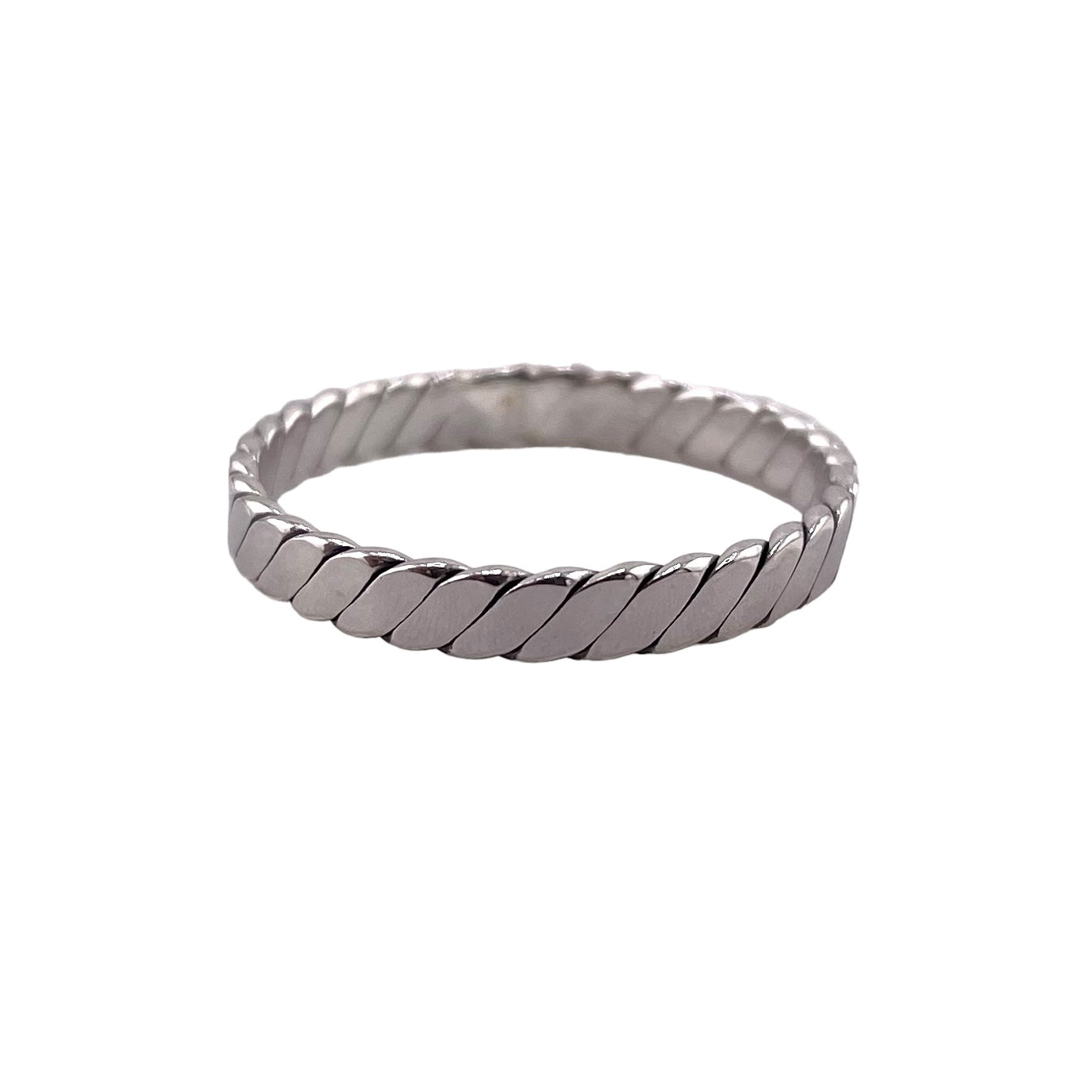 Rope 3mm Band Ring Sterling Silver