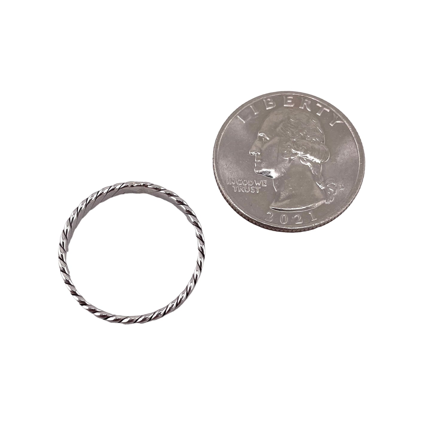 Rope 3mm Band Ring Sterling Silver