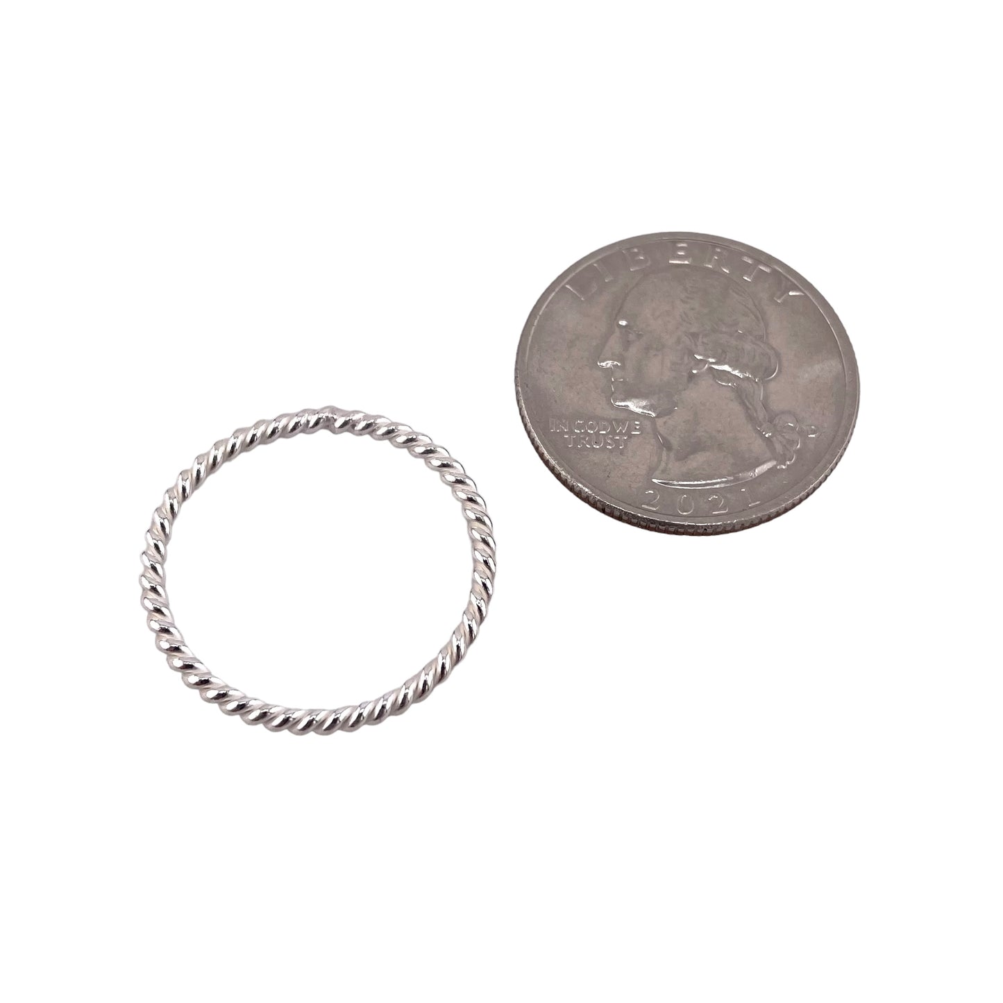 Rope 2mm Band Ring Sterling Silver