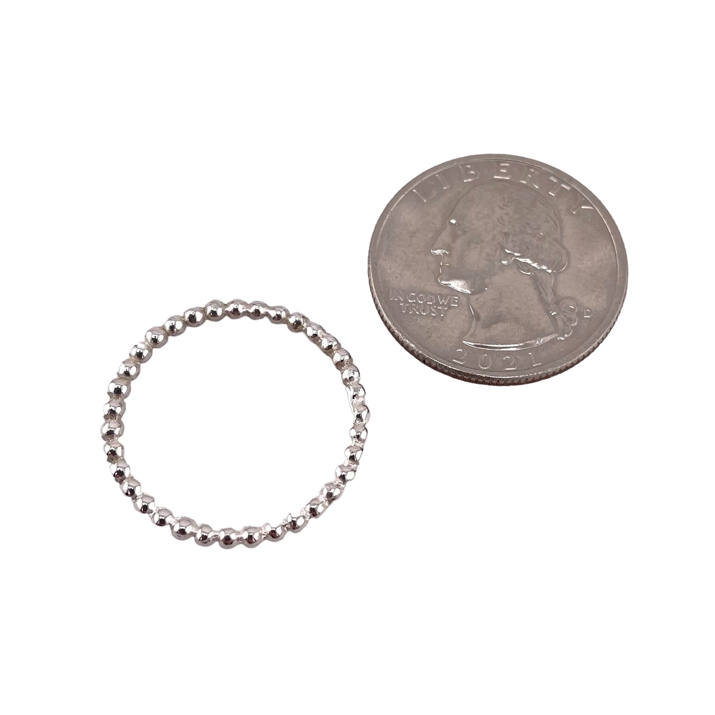 Ball Dot 2mm Band Ring Sterling Silver