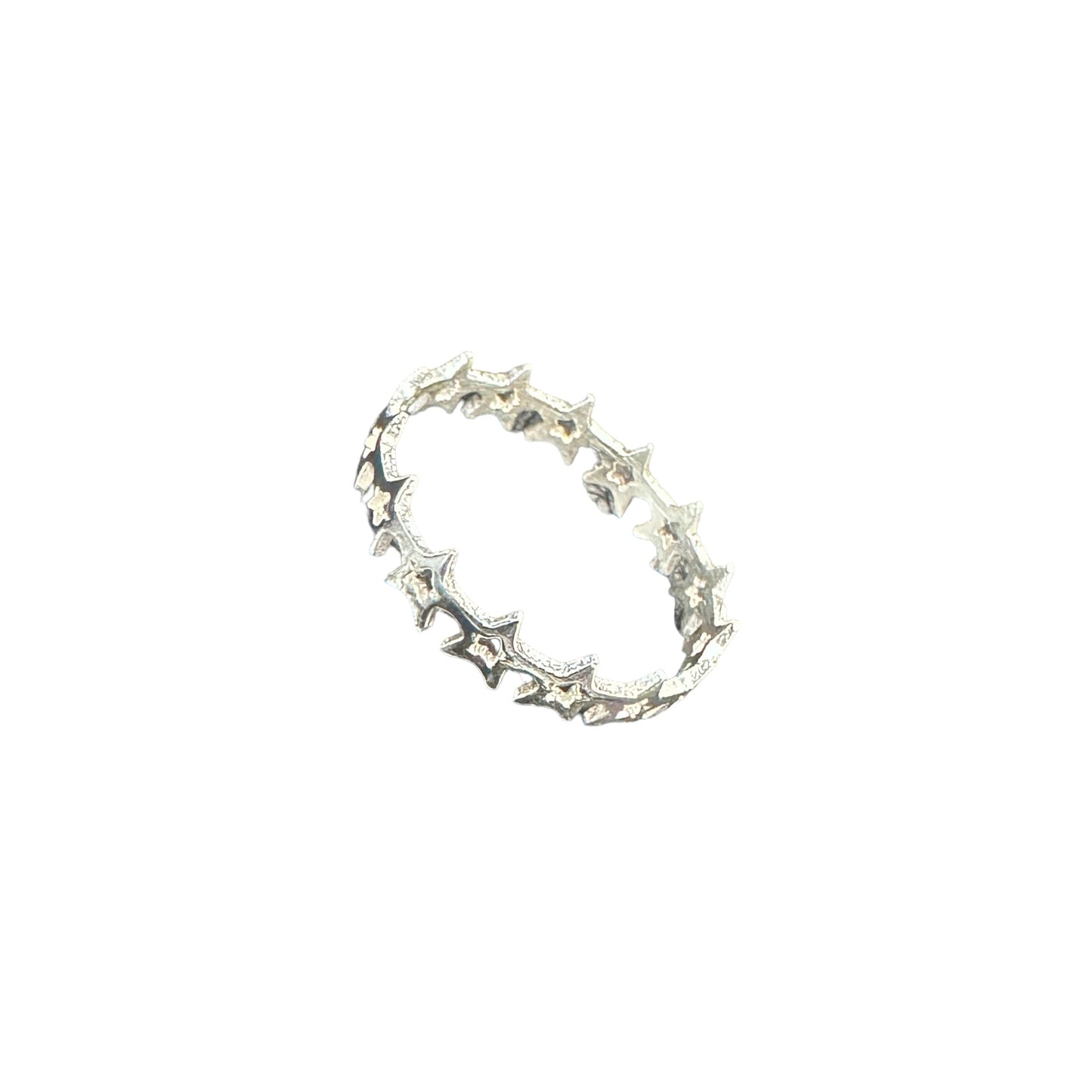 Star 4mm Band Ring Sterling Silver