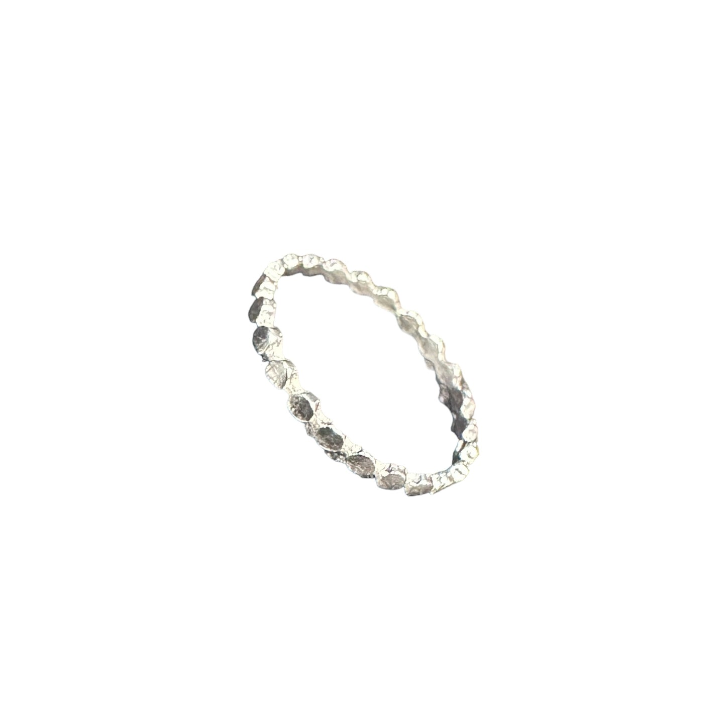 Circle Pattern 2mm Band Ring Sterling Silver