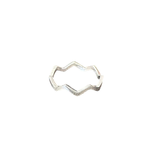 Linear Pattern 4mm Band Ring Sterling Silver
