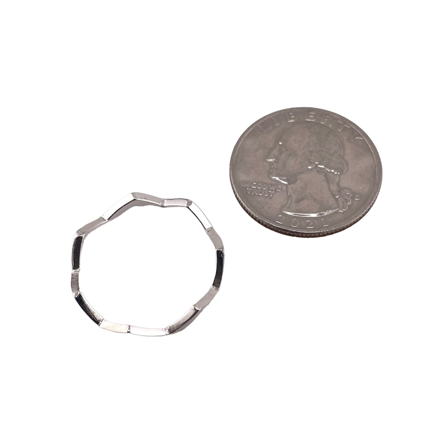 Linear Pattern 4mm Band Ring Sterling Silver