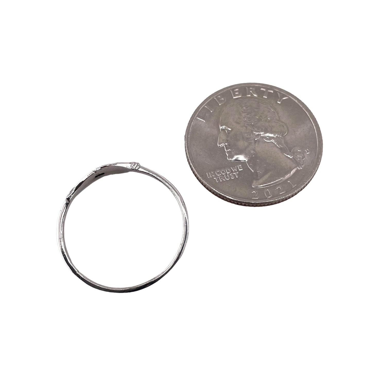 Feather 4.5mm Band Ring Sterling Silver