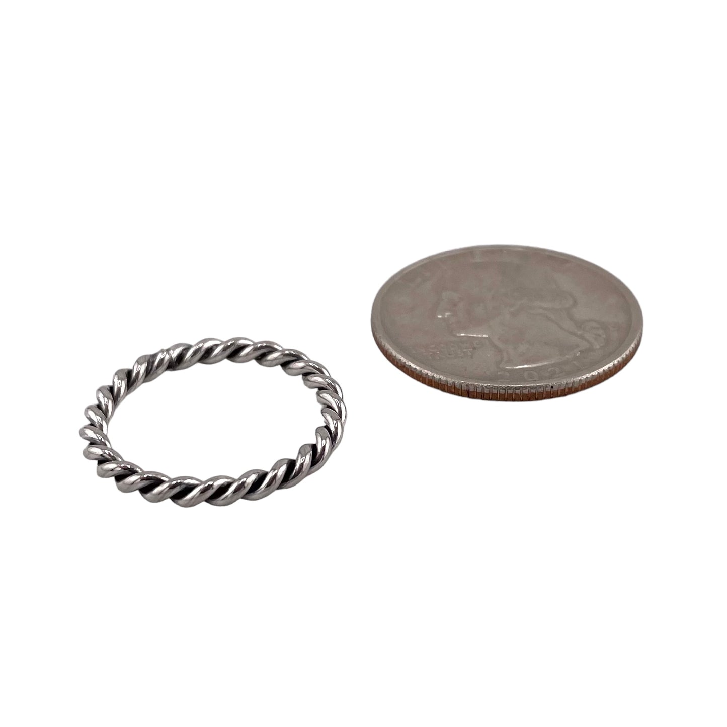 Rope 2.5mm Band Ring Sterling Silver