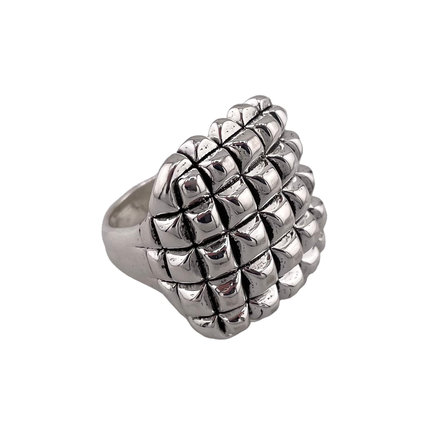 Studded 26mm Ring Sterling Silver