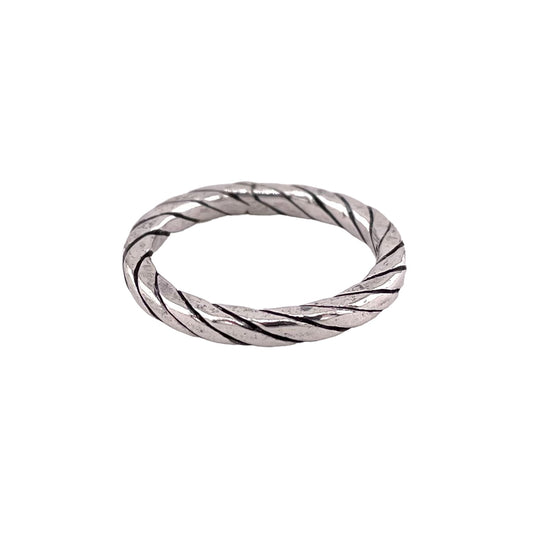 Squared Rope 2mm Band Ring Sterling Silver