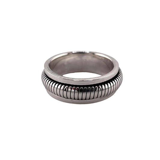 Spinner 7mm Band Ring Sterling Silver