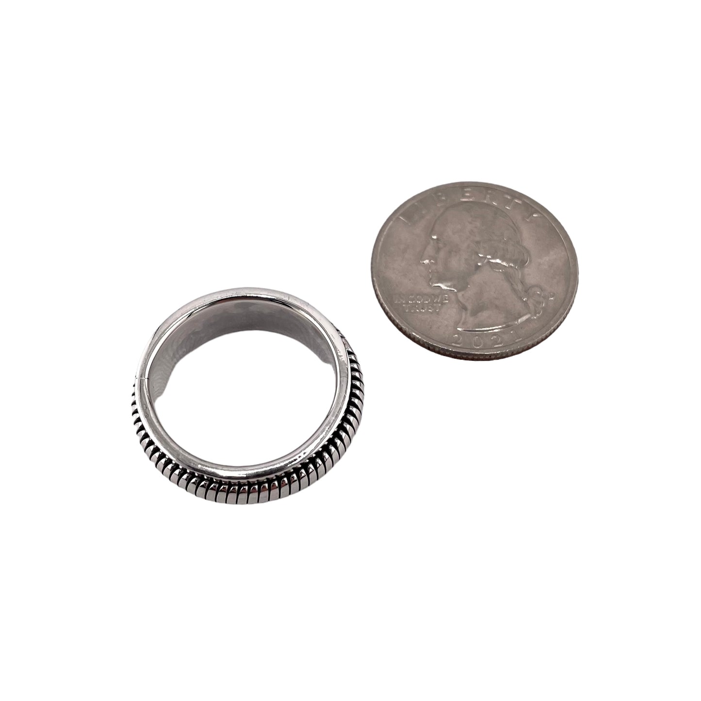 Spinner 7mm Band Ring Sterling Silver