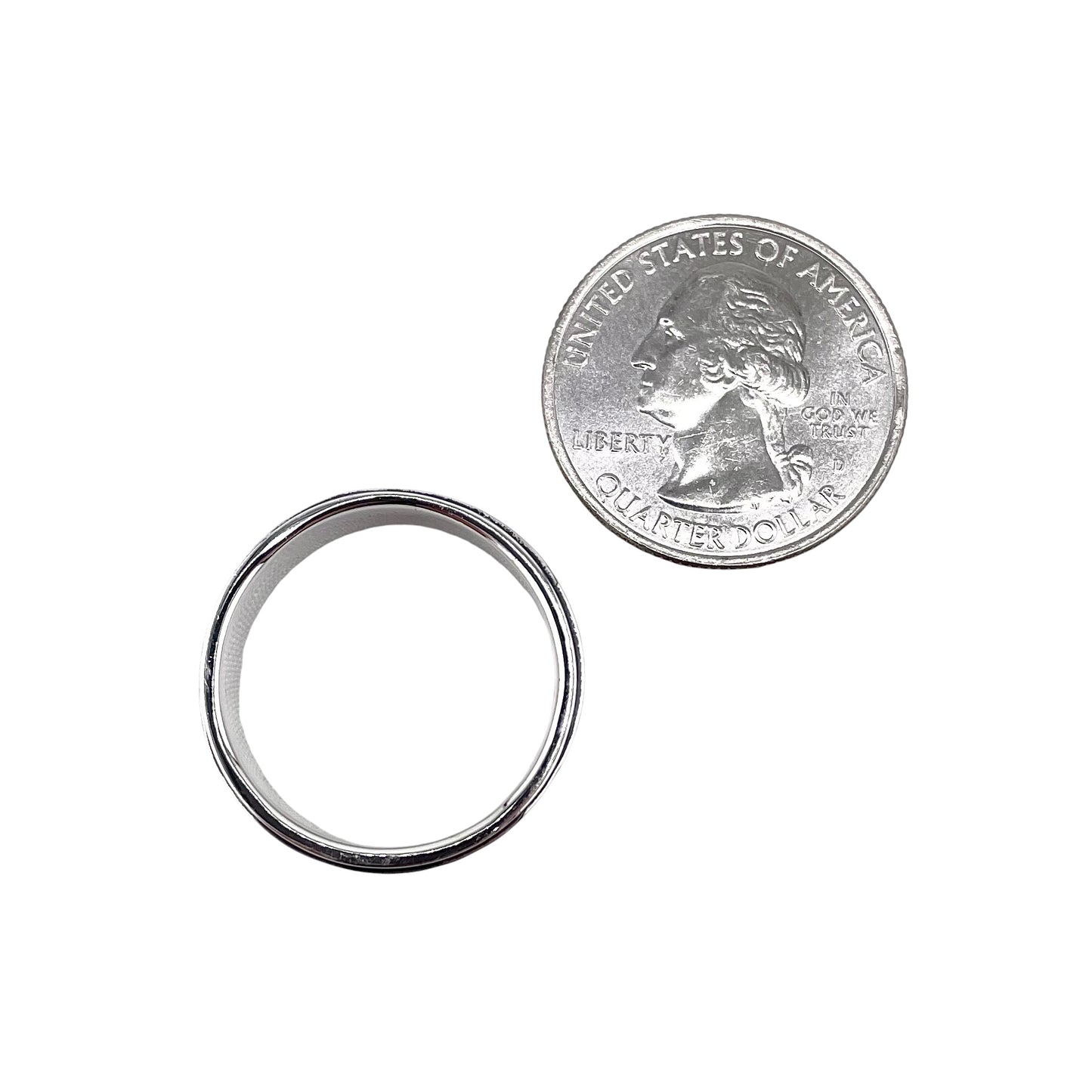 Hammered Spinner 7mm Band Ring Sterling Silver