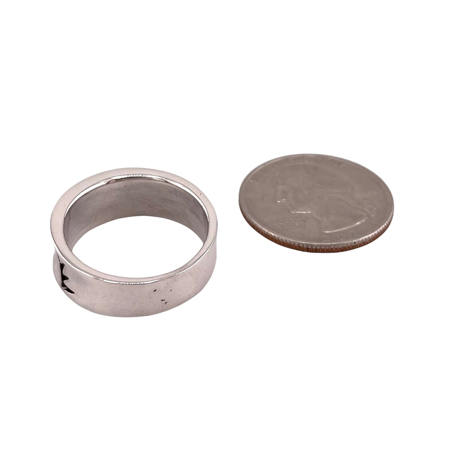 Sunrise 8mm Band Ring Sterling Silver