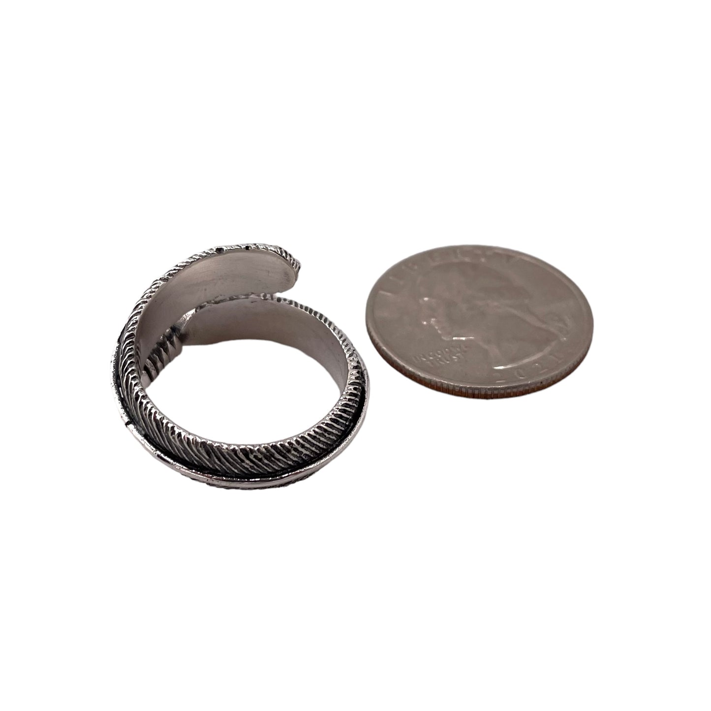 Feather Wrap 13mm Ring Sterling Silver