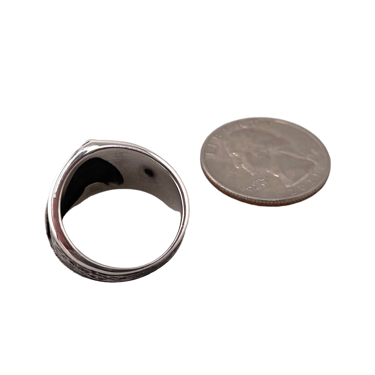 Horse Head Wide Ring Sterling Silver