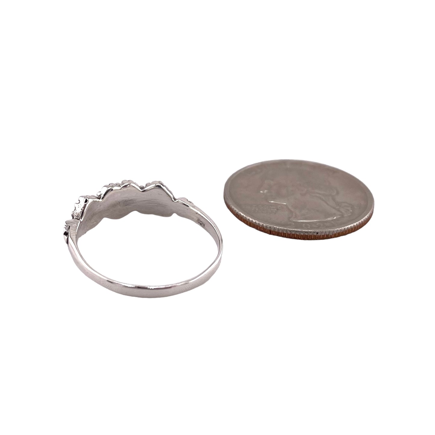 Triple Heart Ring Sterling Silver