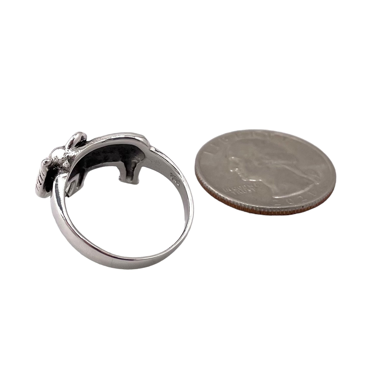 Elephant Ring Sterling Silver