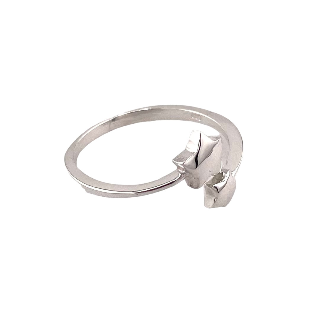 Double Star Ring Sterling Silver