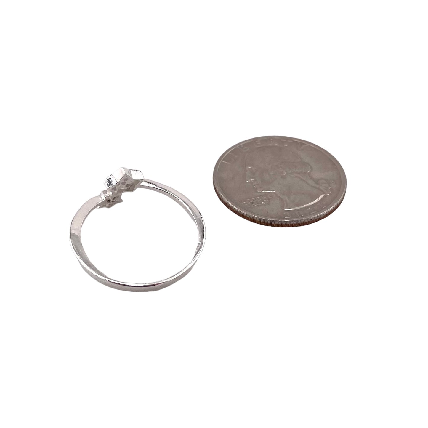 Double Star Ring Sterling Silver