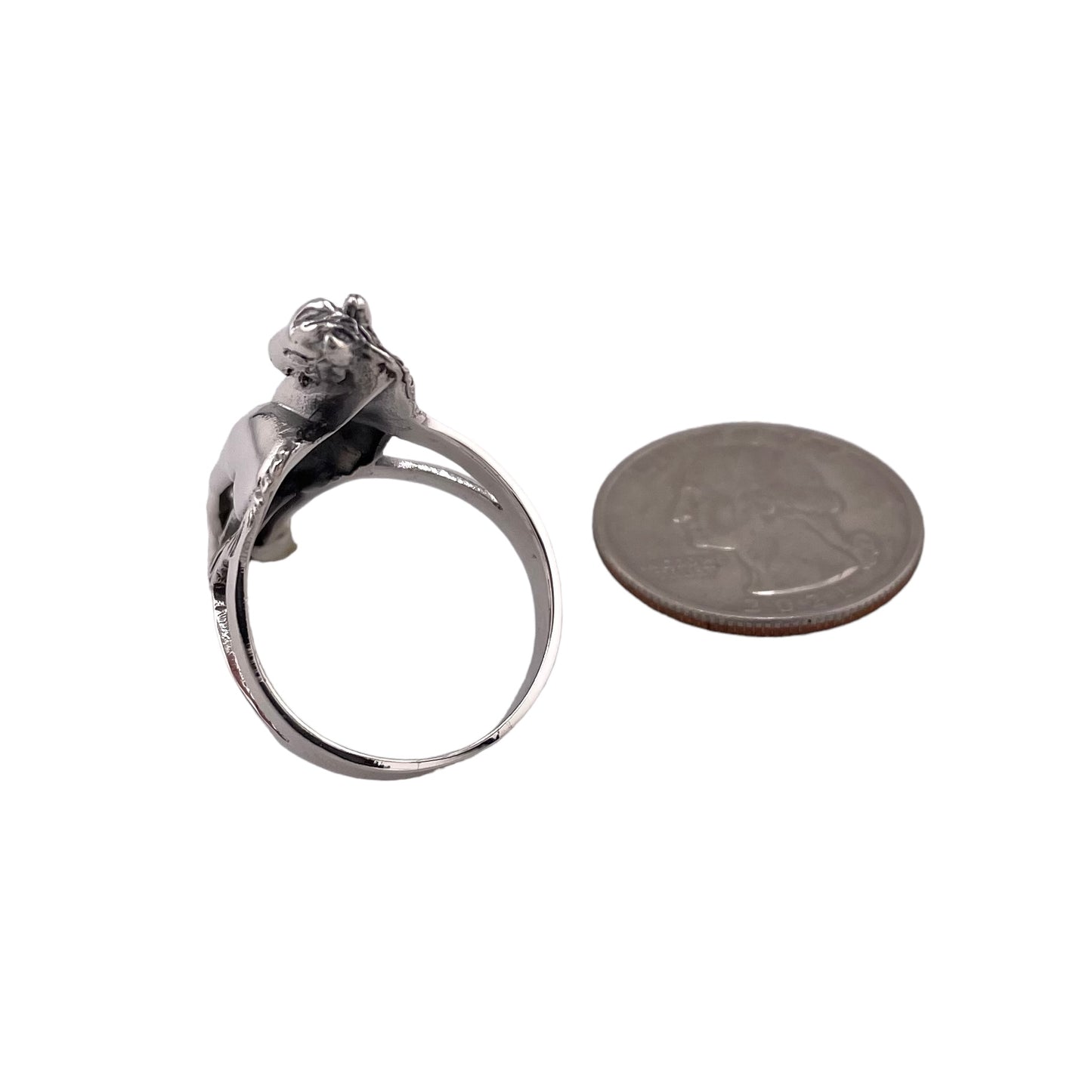Large Horse Ring Sterling Silver