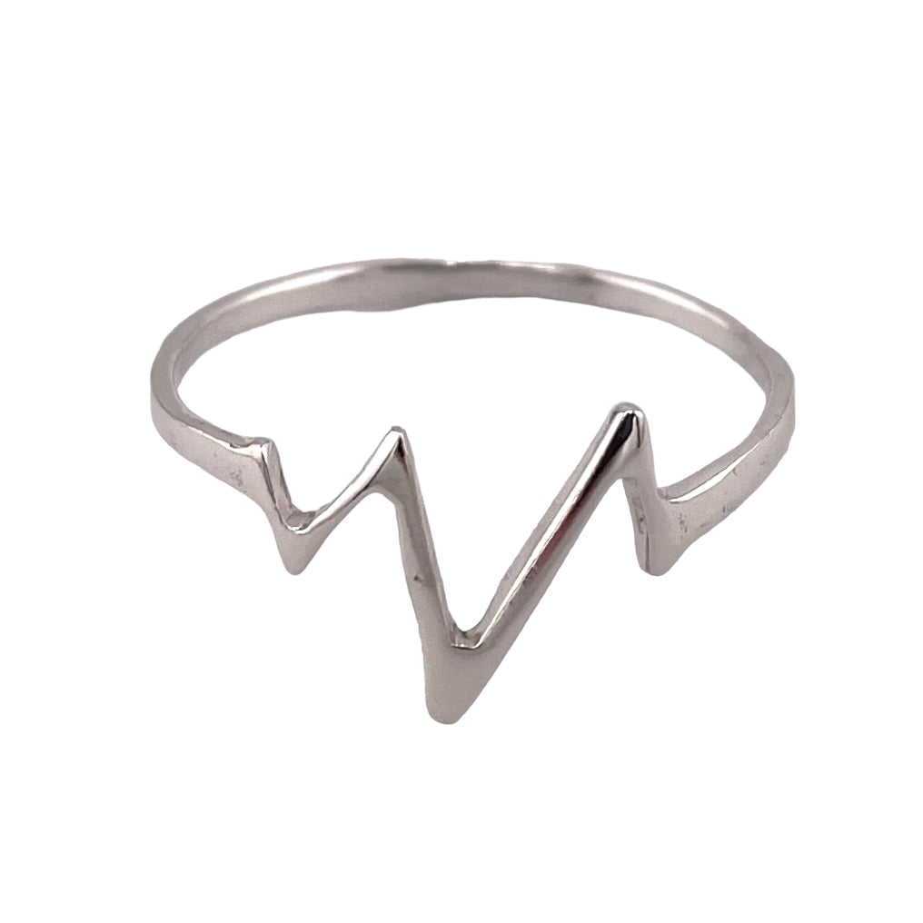 Heartbeat Line Ring Sterling Silver