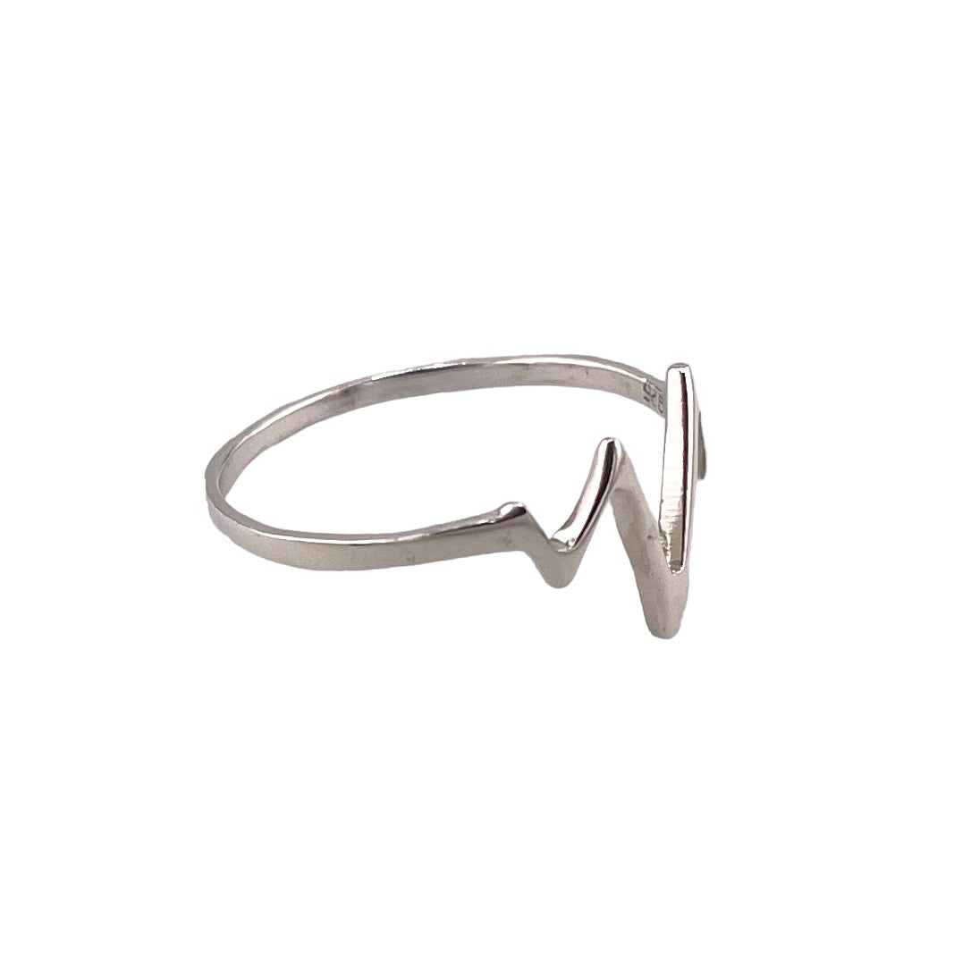 Heartbeat Line Ring Sterling Silver