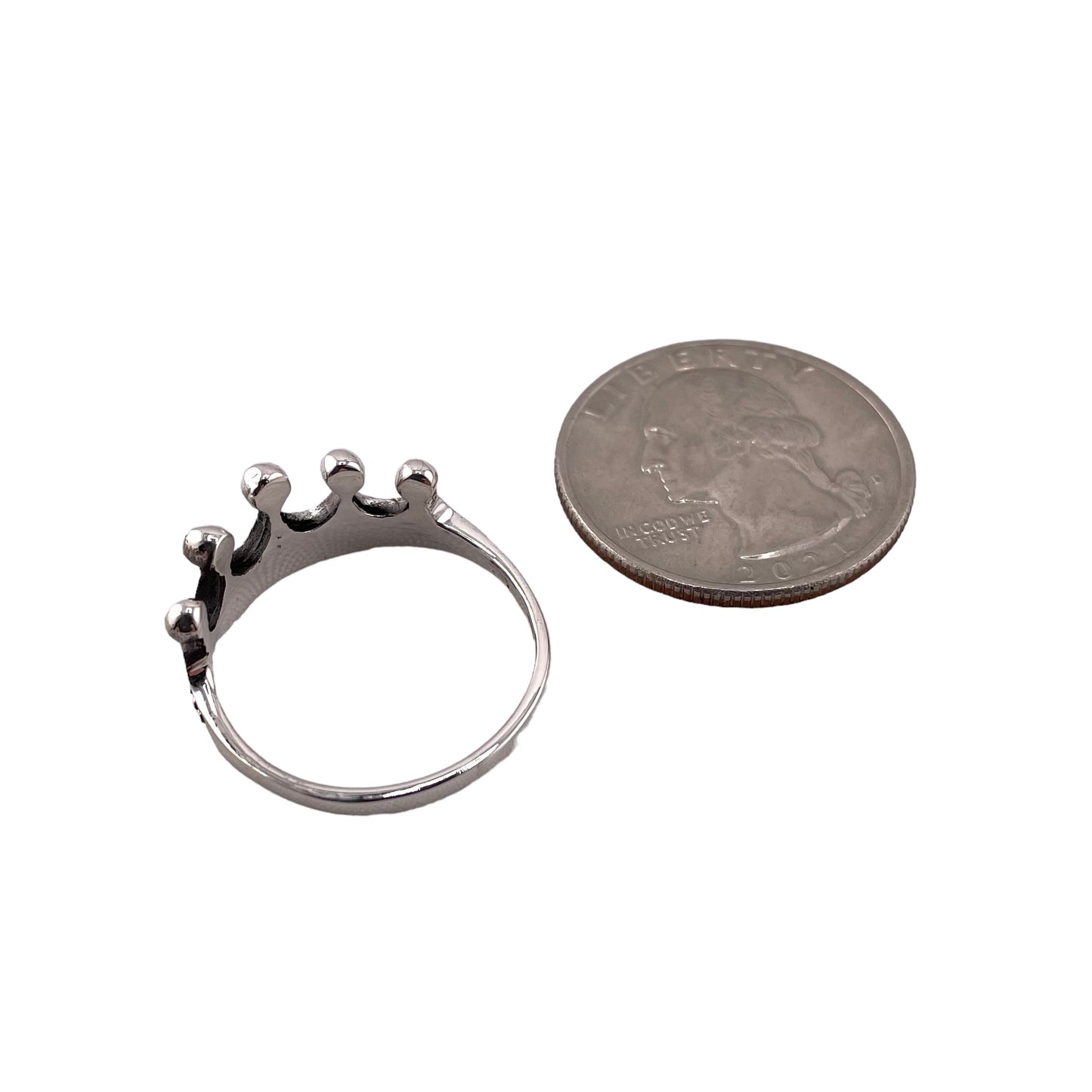 Princess Crown Ring Sterling Silver