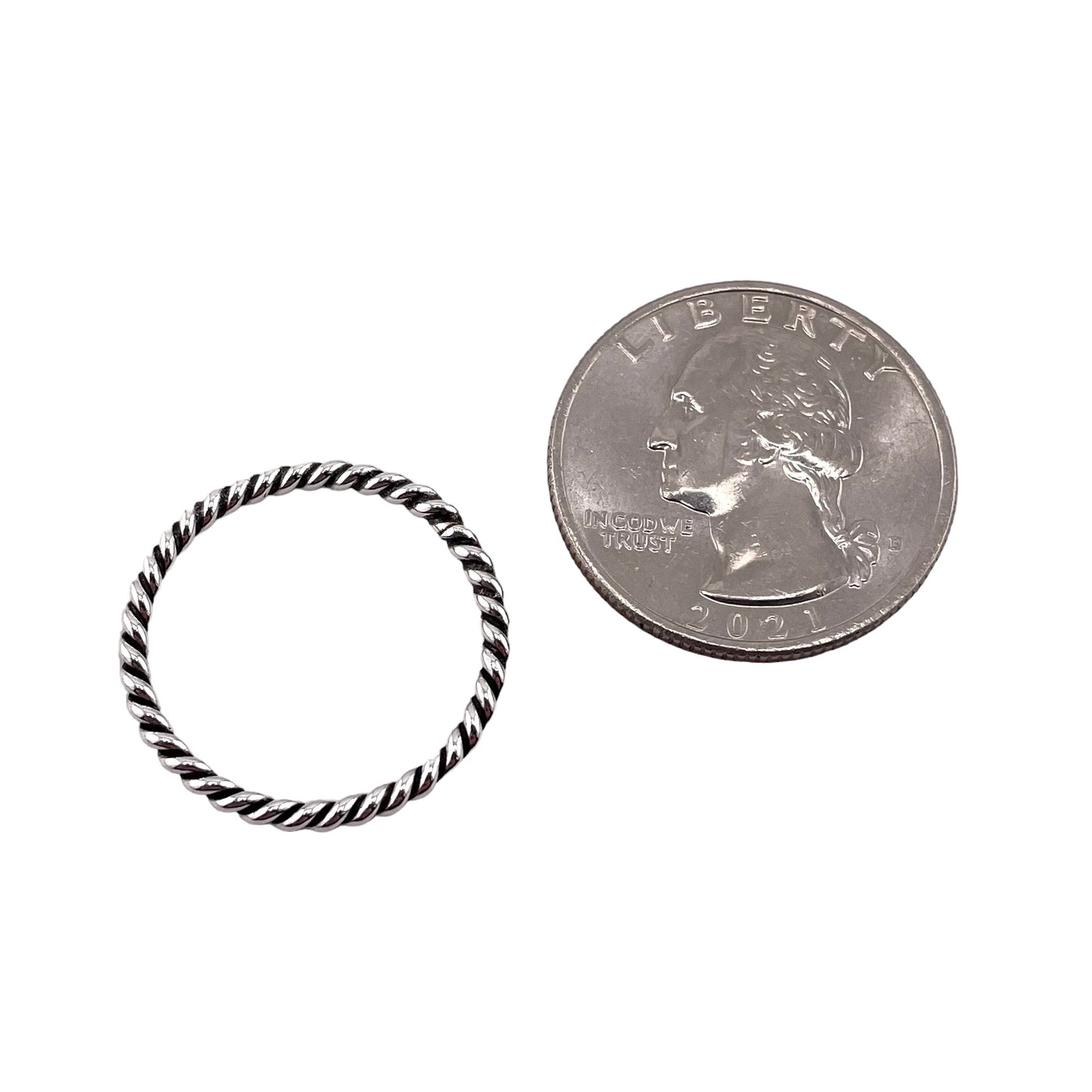 Rope 2mm Band Ring Sterling Silver