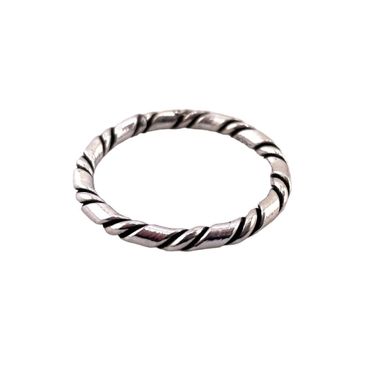 Rope 2mm Band Ring Sterling Silver