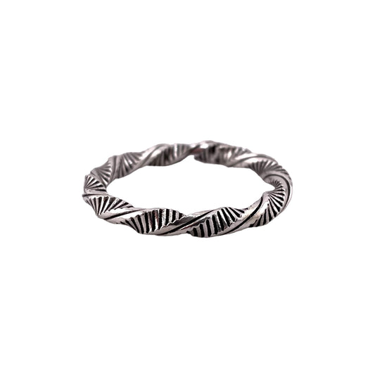 Twisted 3mm Band Ring Sterling Silver