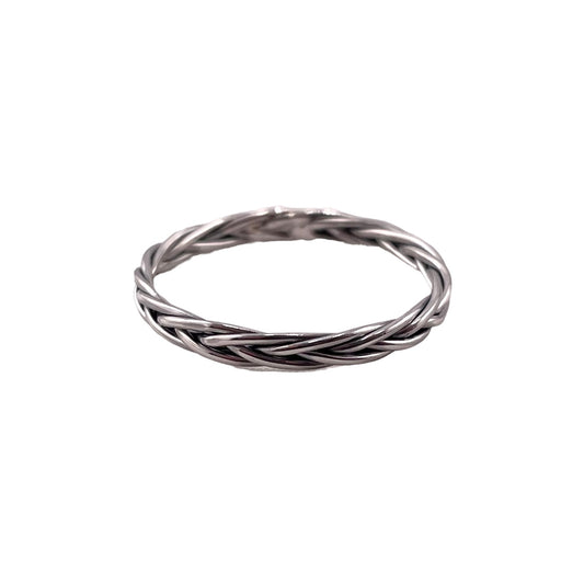 Braided Vine 2.5mm Band Ring Sterling Silver