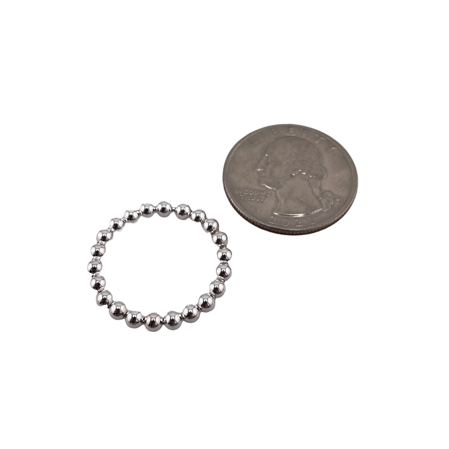 3mm Ball Bead Ring Sterling Silver