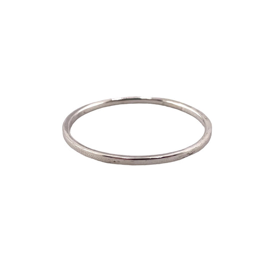 Square Flat 1mm Band Ring Sterling Silver