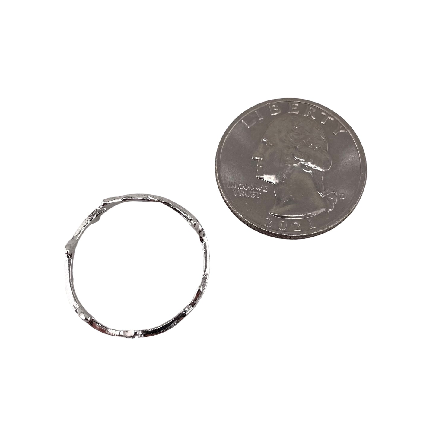 Leaf Vine 2mm Band Ring Sterling Silver