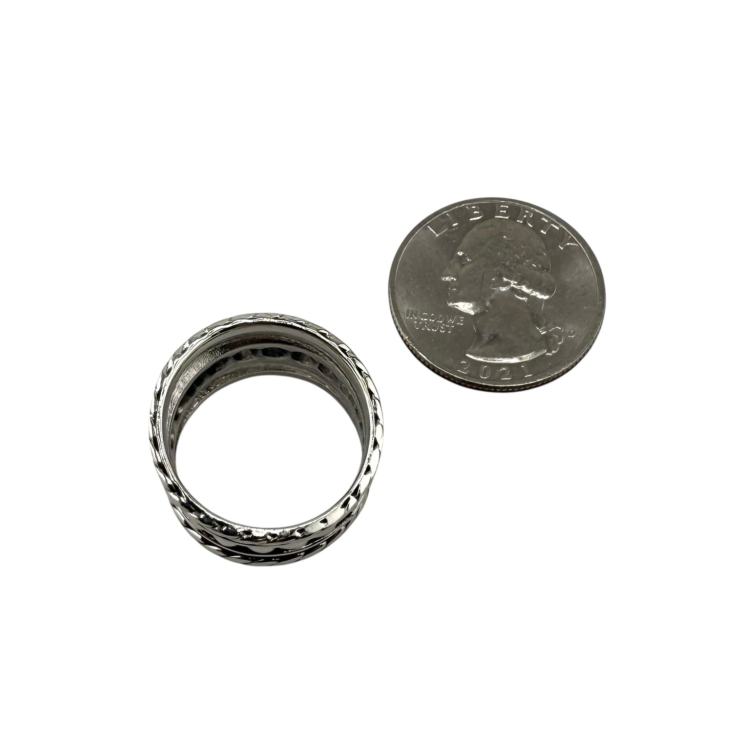 Braid Ball Dot Ring Sterling Silver