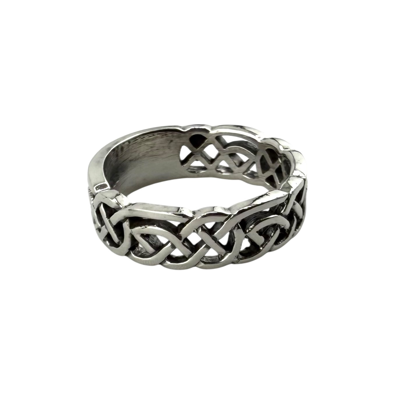 Weave Pattern Ring Sterling Silver