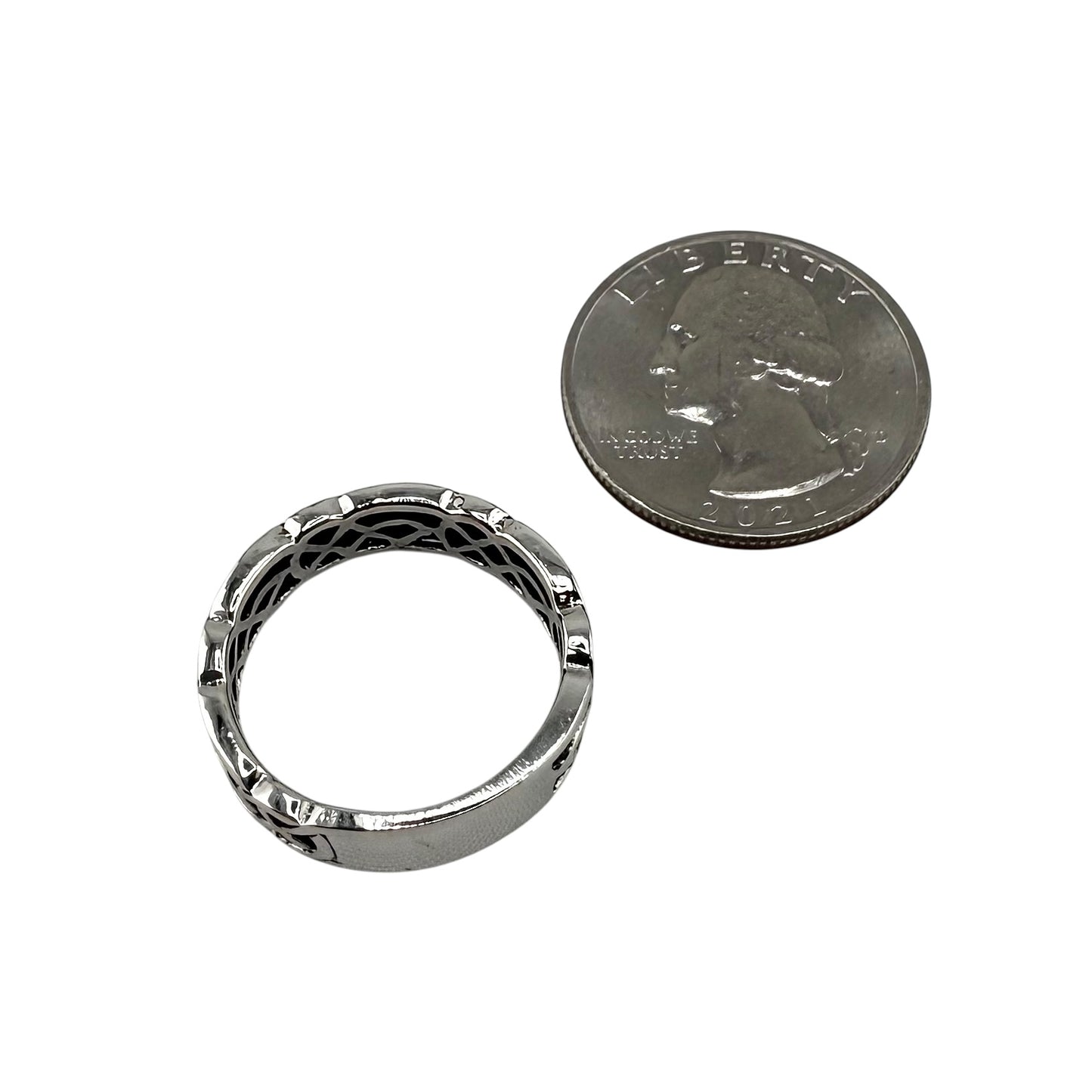 Weave Pattern Ring Sterling Silver