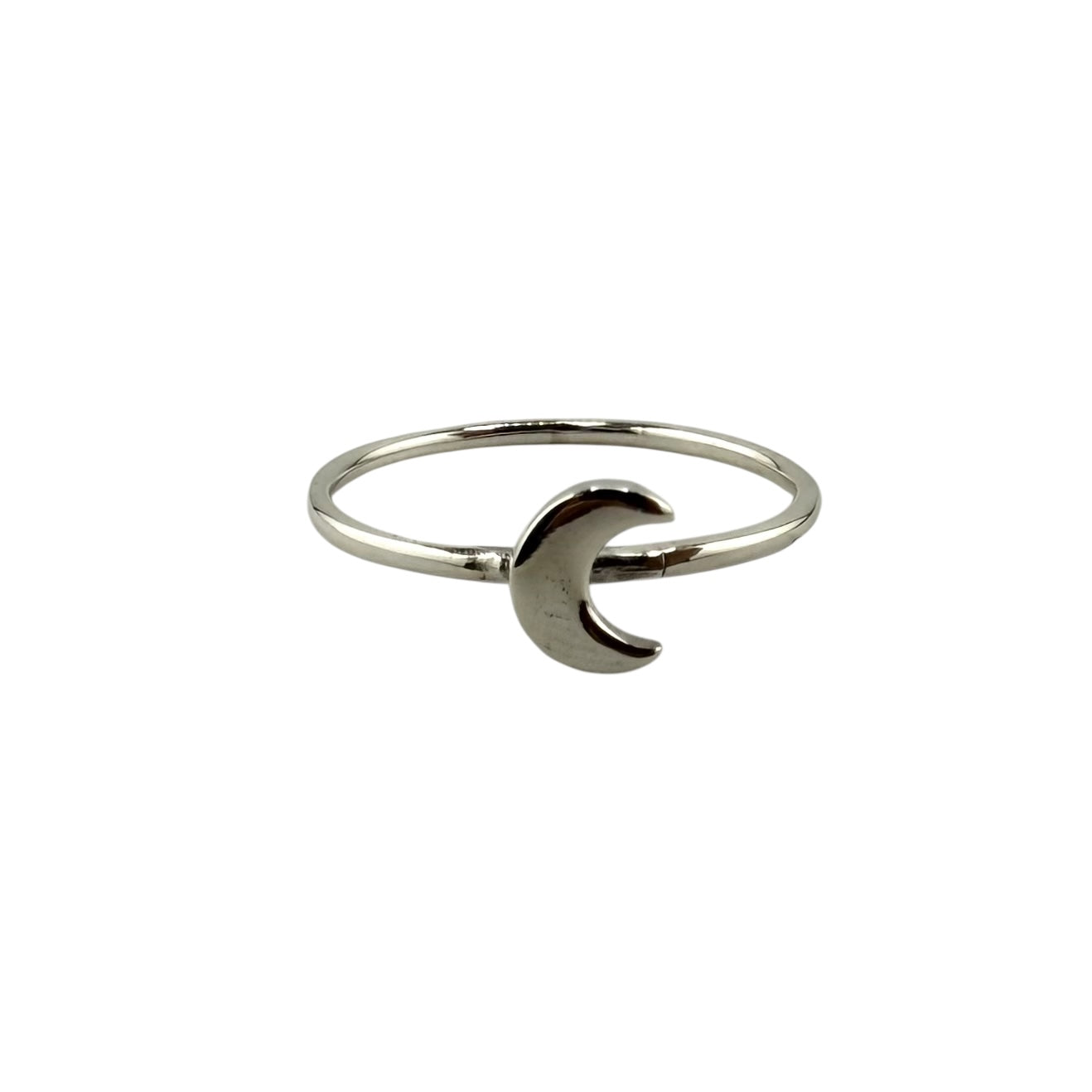 Moon Crescent Ring Sterling Silver