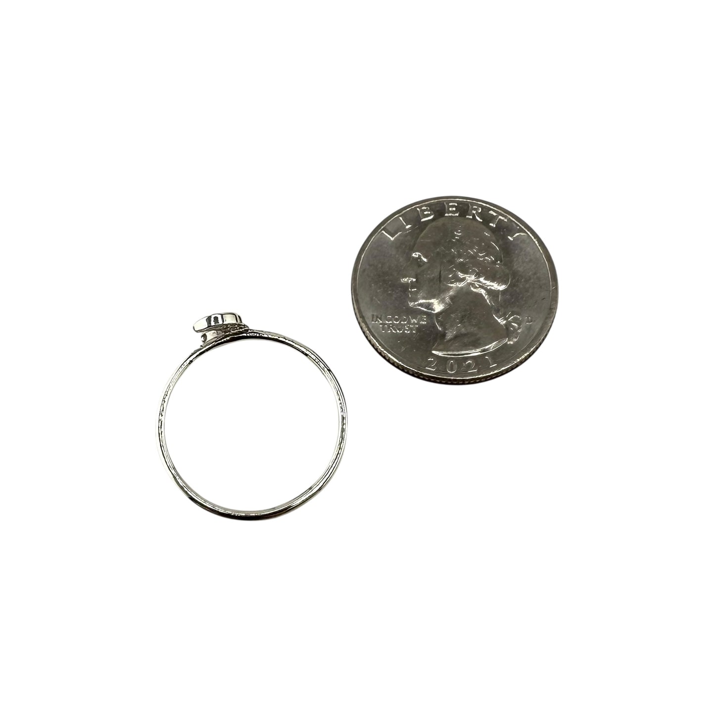 Moon Crescent Ring Sterling Silver