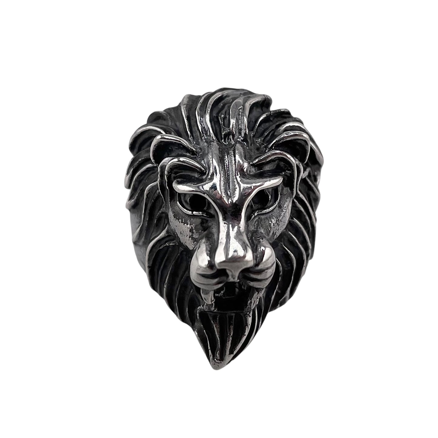 Lion Head Ring Sterling Silver