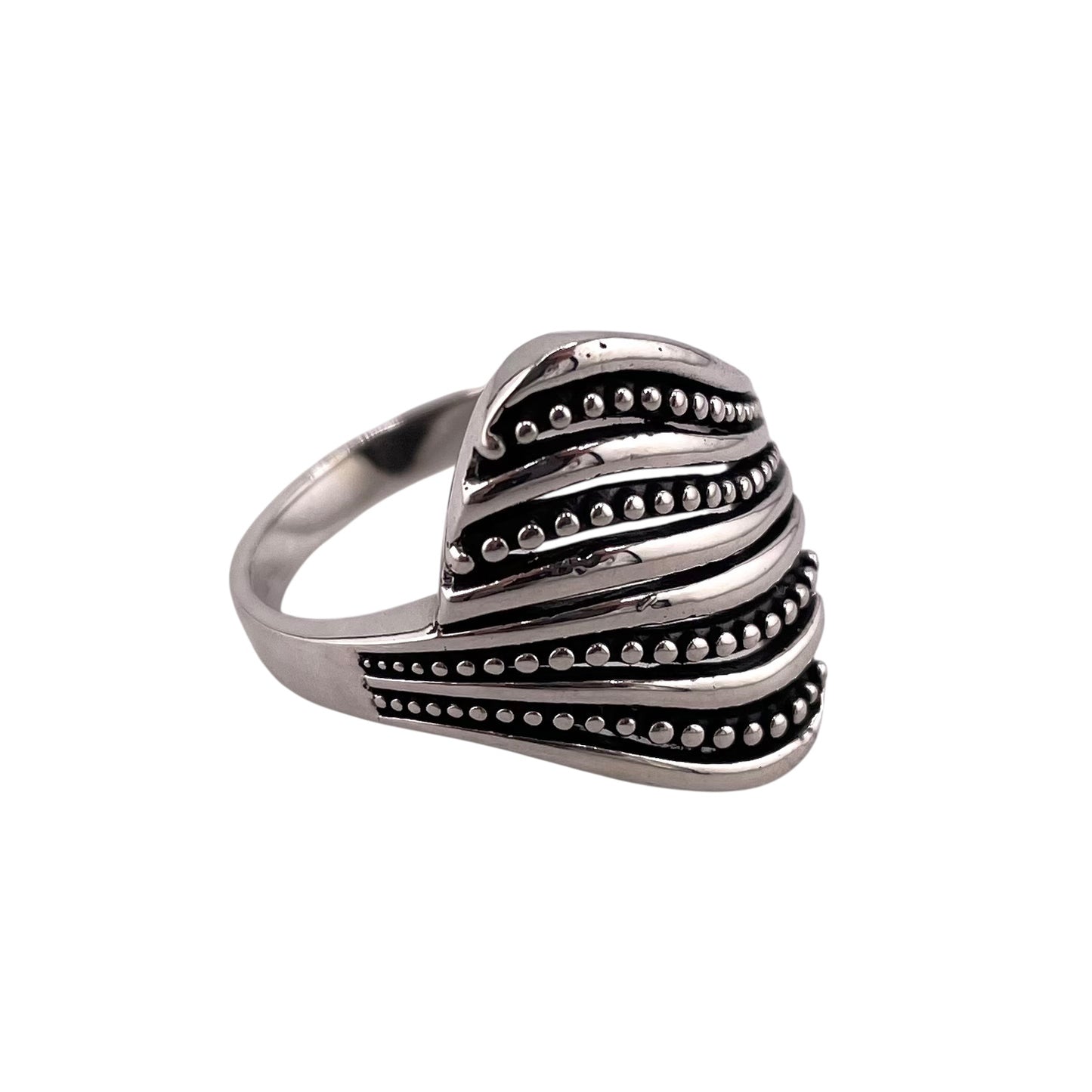Wrap Bead Row Ring Sterling Silver