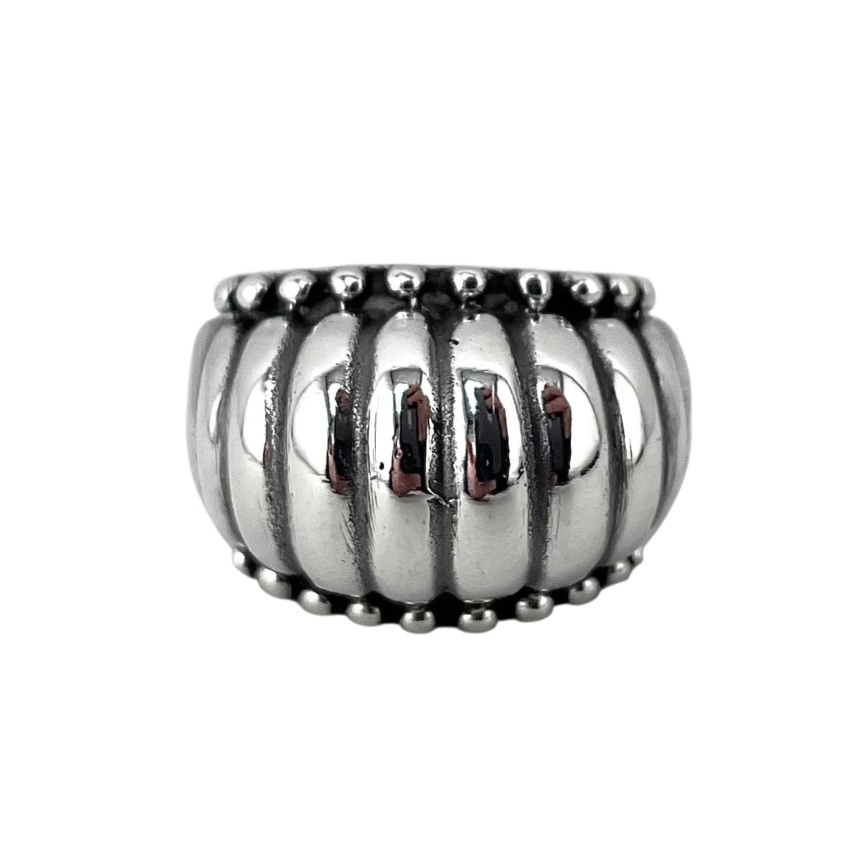 Row Bead Ring Sterling Silver