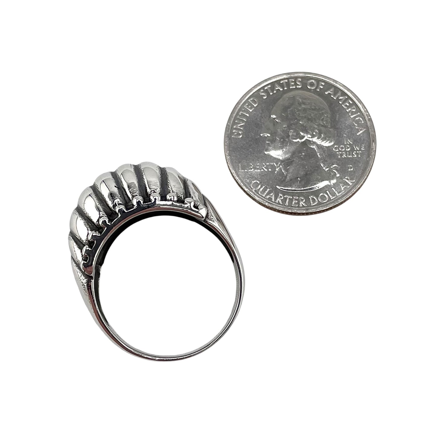 Row Bead Ring Sterling Silver