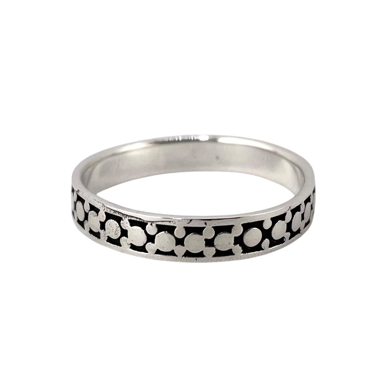 Circle Dot Ring Sterling Silver
