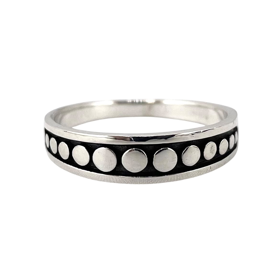 Round Dot Ring Sterling Silver
